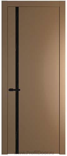 Дверь Profil Doors 21PW цвет Перламутр золото стекло Неро мрамор молдинг Черный матовый
