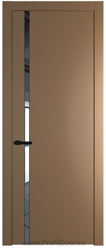 Дверь Profil Doors 21PW цвет Перламутр золото стекло Зеркало молдинг Черный матовый