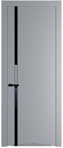 Дверь Profil Doors 21PW цвет Смоки (RAL 870-02) стекло Lacobel Черный лак молдинг Черный матовый