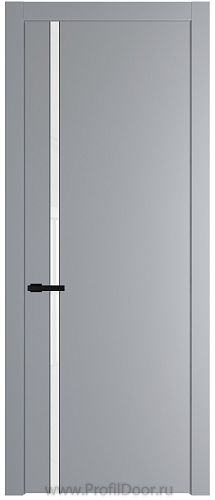 Дверь Profil Doors 21PW цвет Смоки (RAL 870-02) стекло Lacobel лак Классик молдинг Черный матовый