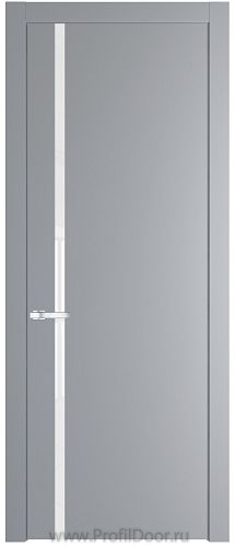 Дверь Profil Doors 21PW цвет Смоки (RAL 870-02) стекло Lacobel лак Классик молдинг Серебро