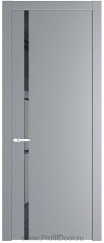 Дверь Profil Doors 21PW цвет Смоки (RAL 870-02) стекло Зеркало Grey молдинг Серебро