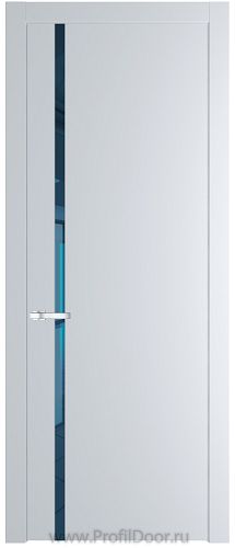 Дверь Profil Doors 21PW цвет Вайт (RAL 110 96 02) стекло Зеркало Blue молдинг Серебро