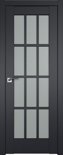 Дверь Profil Doors 102U цвет Чёрный Seidenmatt стекло Матовое