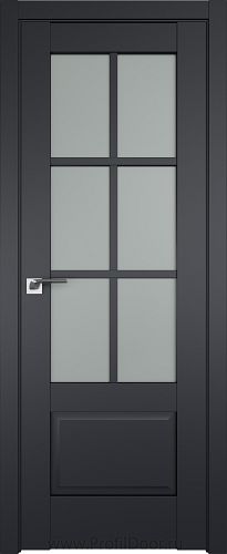 Дверь Profil Doors 103U цвет Чёрный Seidenmatt стекло Матовое