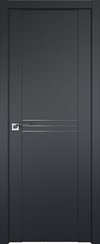 Дверь Profil Doors 151U цвет Чёрный Seidenmatt молдинг Алюминиевый 3 мм