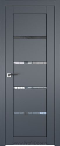 Дверь Profil Doors 2.09U цвет Антрацит стекло Прозрачное