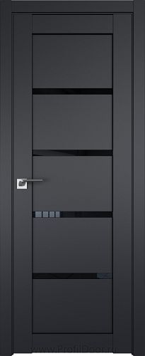 Дверь Profil Doors 2.09U цвет Чёрный Seidenmatt стекло Черный Триплекс