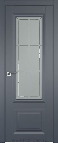 Дверь Profil Doors 2.103U цвет Антрацит стекло Гравировка 1