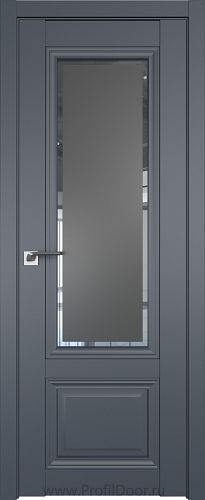 Дверь Profil Doors 2.103U цвет Антрацит стекло Square Графит