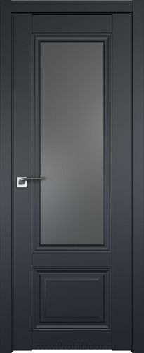 Дверь Profil Doors 2.103U цвет Чёрный Seidenmatt стекло Графит