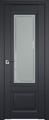 Дверь Profil Doors 2.103U цвет Чёрный Seidenmatt стекло Гравировка 4