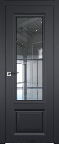 Дверь Profil Doors 2.103U цвет Чёрный Seidenmatt стекло Прозрачное