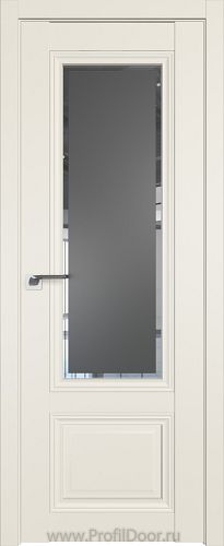 Дверь Profil Doors 2.103U цвет Магнолия Сатинат стекло Square Графит