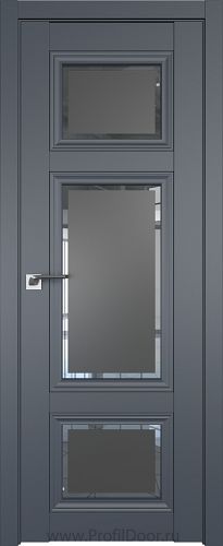 Дверь Profil Doors 2.105U цвет Антрацит стекло Square Графит