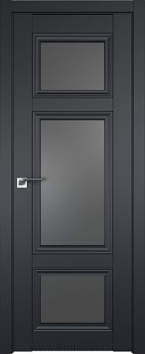 Дверь Profil Doors 2.105U цвет Чёрный Seidenmatt стекло Графит