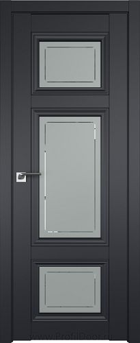 Дверь Profil Doors 2.105U цвет Чёрный Seidenmatt стекло Гравировка 4