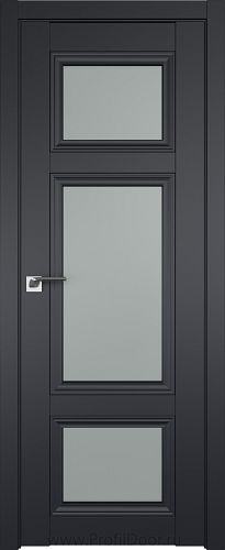 Дверь Profil Doors 2.105U цвет Чёрный Seidenmatt стекло Матовое