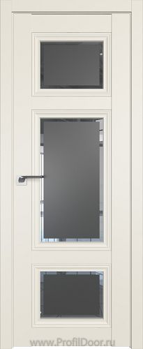 Дверь Profil Doors 2.105U цвет Магнолия Сатинат стекло Square Графит