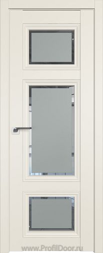 Дверь Profil Doors 2.105U цвет Магнолия Сатинат стекло Square Матовое
