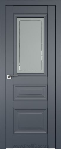 Дверь Profil Doors 2.115U цвет Антрацит стекло Гравировка 4