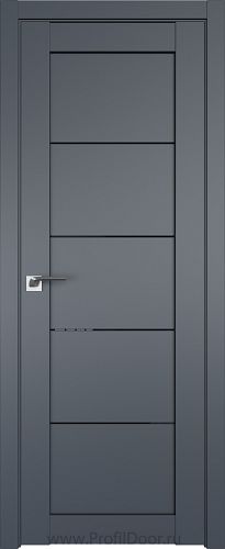 Дверь Profil Doors 2.11U цвет Антрацит стекло Черный Триплекс