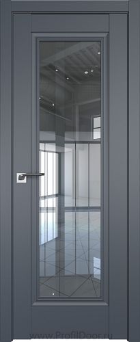 Дверь Profil Doors 2.35U цвет Антрацит стекло Прозрачное