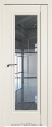 Дверь Profil Doors 2.35U цвет Магнолия Сатинат стекло Прозрачное