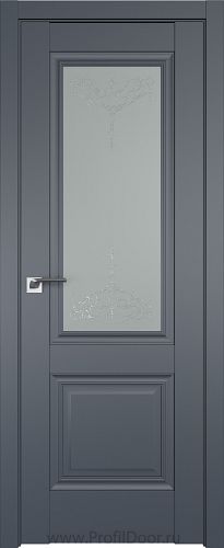 Дверь Profil Doors 2.37U цвет Антрацит стекло Франческа кристалл