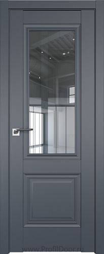 Дверь Profil Doors 2.37U цвет Антрацит стекло Прозрачное