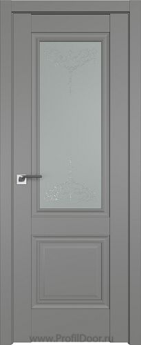Дверь Profil Doors 2.37U цвет Грей стекло Франческа кристалл