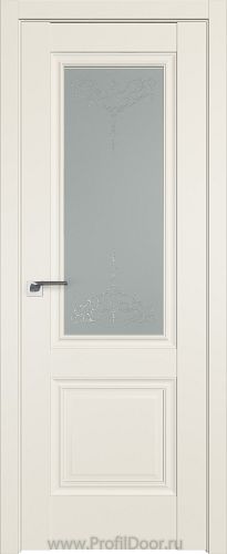 Дверь Profil Doors 2.37U цвет Магнолия Сатинат стекло Франческа кристалл