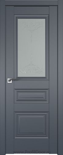 Дверь Profil Doors 2.39U цвет Антрацит стекло Франческа кристалл