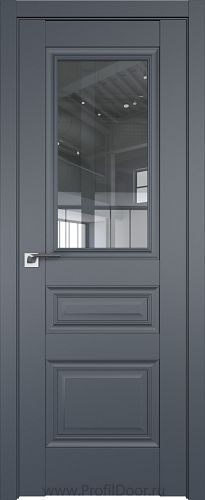 Дверь Profil Doors 2.39U цвет Антрацит стекло Прозрачное