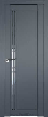 Дверь Profil Doors 2.50U цвет Антрацит стекло Прозрачное