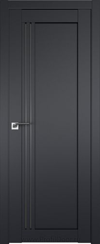 Дверь Profil Doors 2.50U цвет Чёрный Seidenmatt стекло Графит