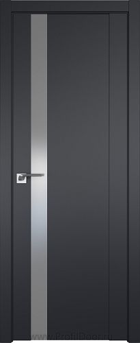 Дверь Profil Doors 62U цвет Чёрный Seidenmatt стекло Lacobel Серебро Матлак