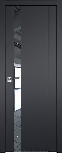 Дверь Profil Doors 62U цвет Чёрный Seidenmatt стекло Зеркало
