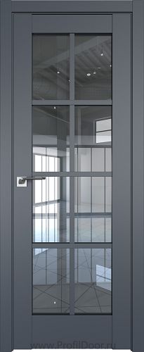 Дверь Profil Doors 101U цвет Антрацит стекло Прозрачное