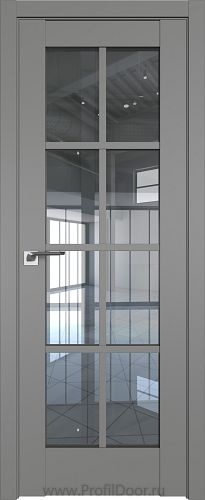 Дверь Profil Doors 101U цвет Грей стекло Прозрачное