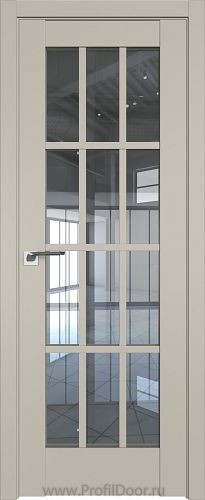 Дверь Profil Doors 102U цвет Шеллгрей стекло Прозрачное