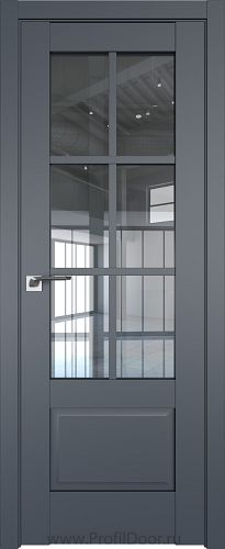 Дверь Profil Doors 103U цвет Антрацит стекло Прозрачное