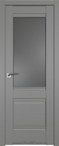 Дверь Profil Doors 2U цвет Грей стекло Графит