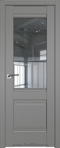 Дверь Profil Doors 2U цвет Грей стекло Прозрачное