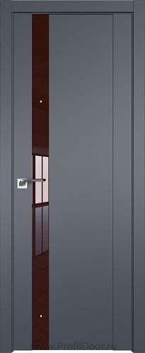 Дверь Profil Doors 62U цвет Антрацит стекло Lacobel Коричневый лак
