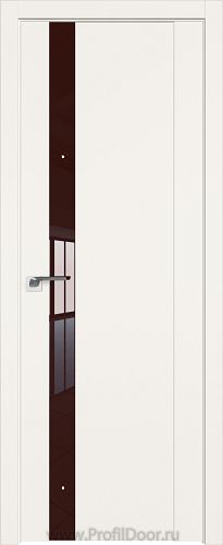 Дверь Profil Doors 62U цвет ДаркВайт стекло Lacobel Коричневый лак