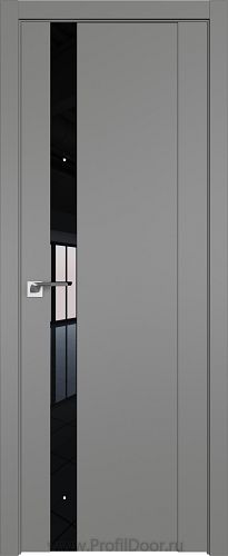 Дверь Profil Doors 62U цвет Грей стекло Lacobel Черный лак