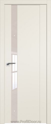 Дверь Profil Doors 62U цвет Магнолия Сатинат стекло Lacobel Перламутровый лак