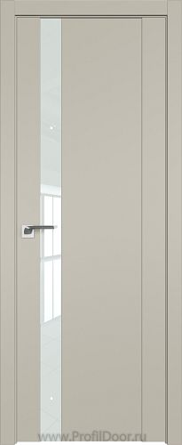Дверь Profil Doors 62U цвет Шеллгрей стекло Lacobel Белый лак