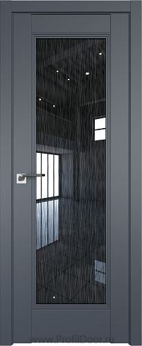 Дверь Profil Doors 65U цвет Антрацит стекло Дождь Черный